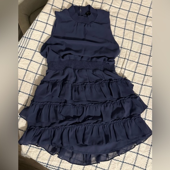 STATE Purple Ruffled Mini Dress - Picture 2 of 4